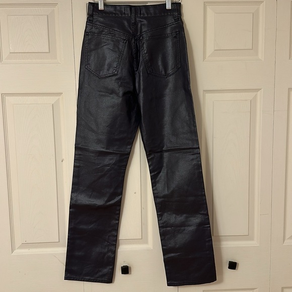 NWT Madewell The '90s Straight Jean inMidnight Blue Foil pants size 25 - Picture 6 of 7